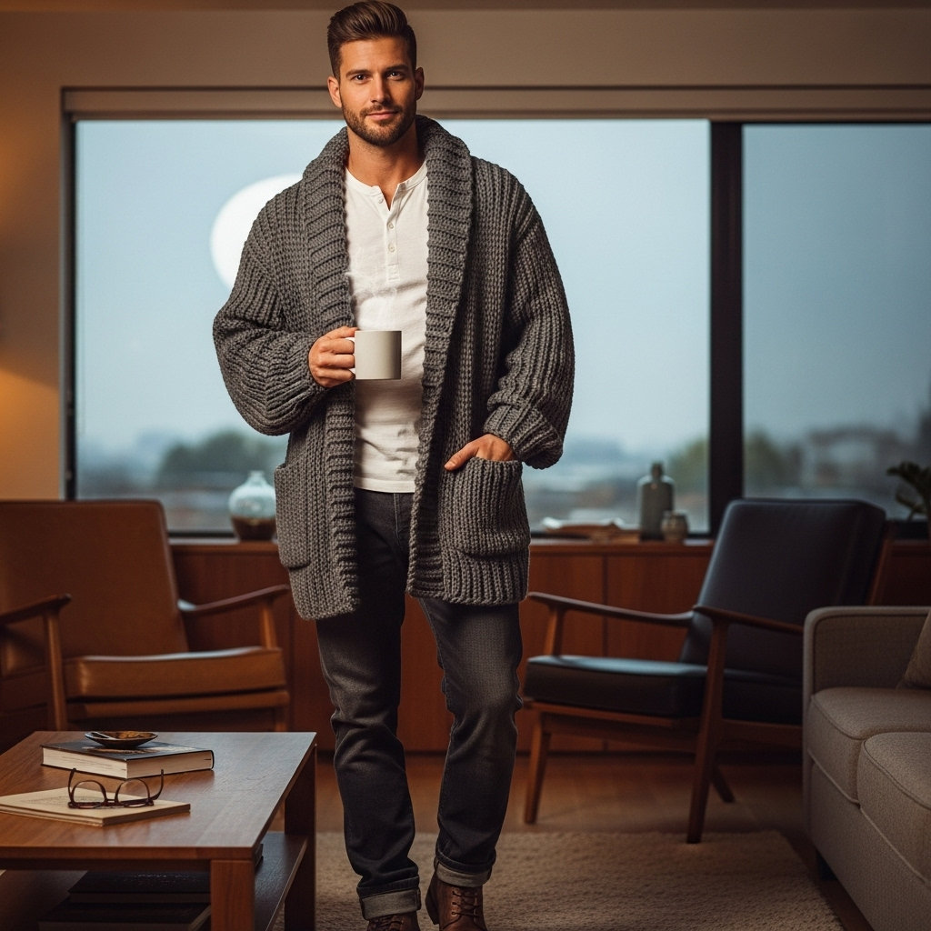 Voluminous Cardigans Cozy and Stylish Looks for the Modern American Man
